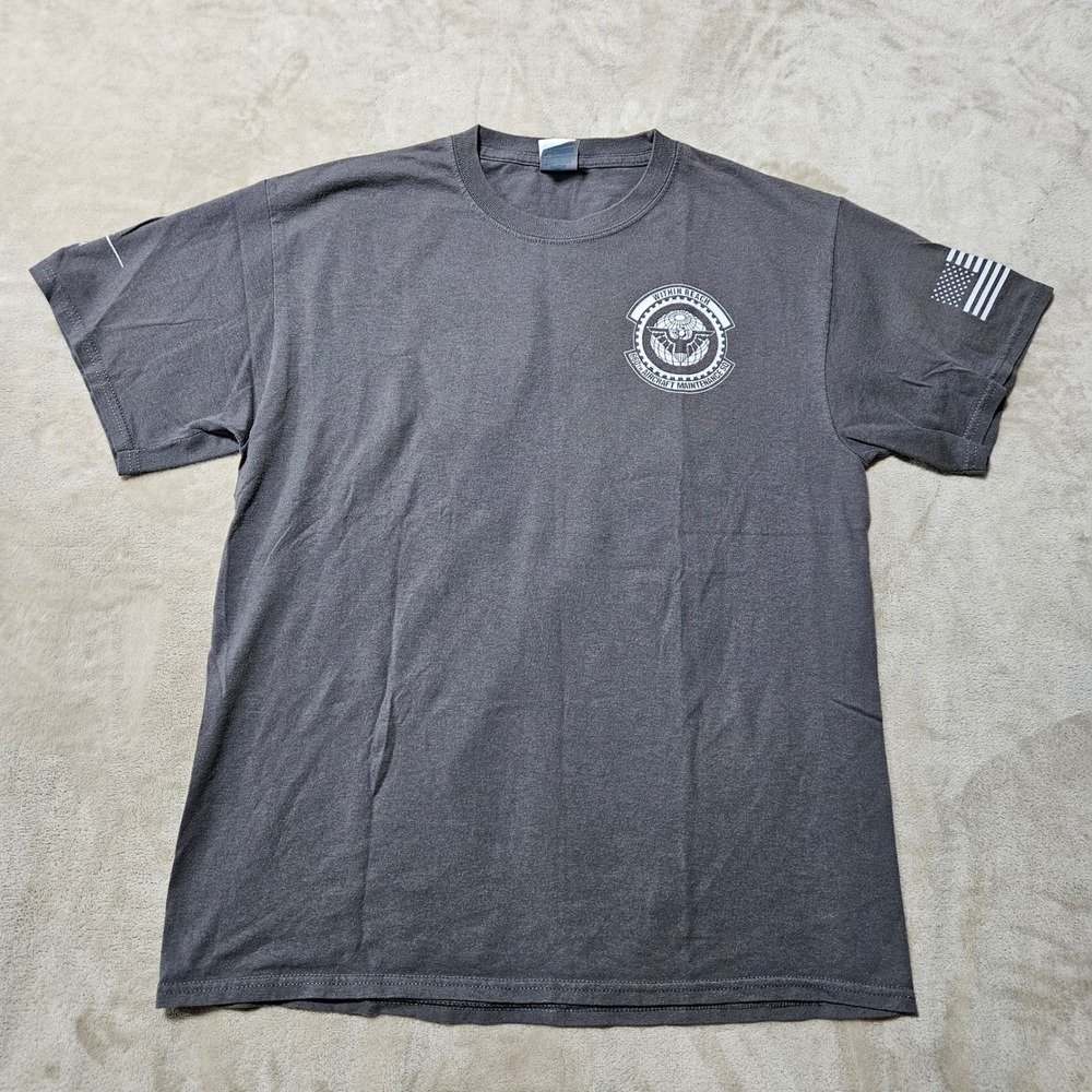 660th Aircraft Maintenance SQ Military Graphic T-Shirt Gray Mens Medium